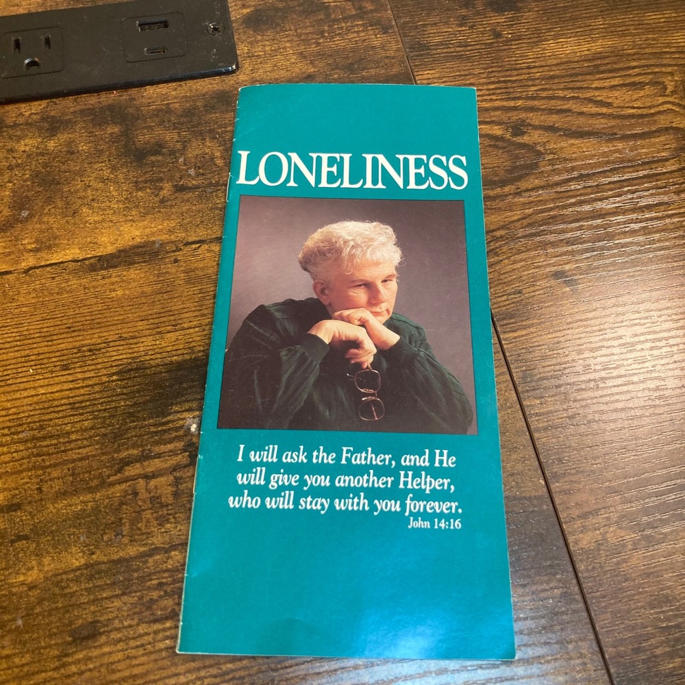 Christian Loneliness CBN John 14:16 Religious Booklet Pamphlet Teal Vtg 1994